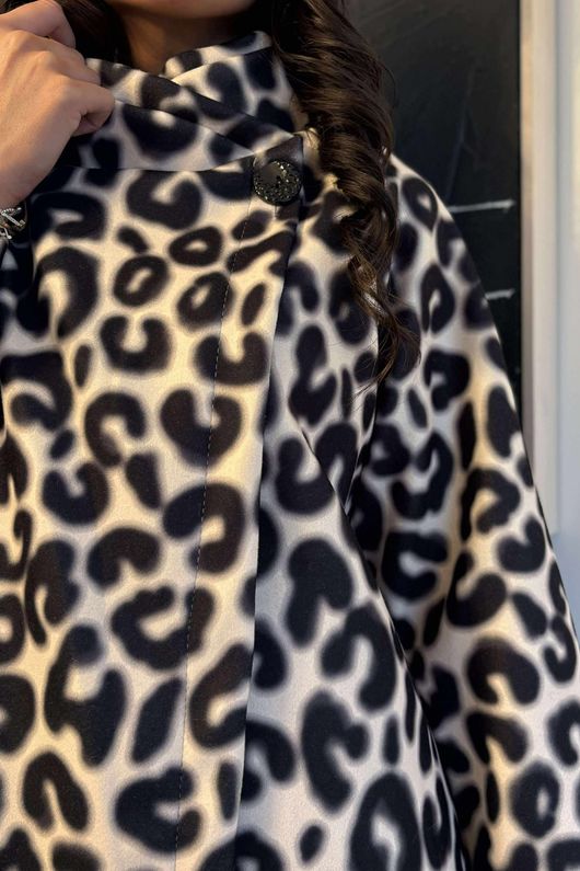 Cori Longline Jacket Leopard